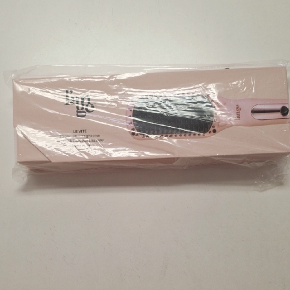 Brand New L'ange Le Vite Hairbrush Straightener. Blush Color
